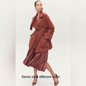 Vince blanket wool coat in grey size XS